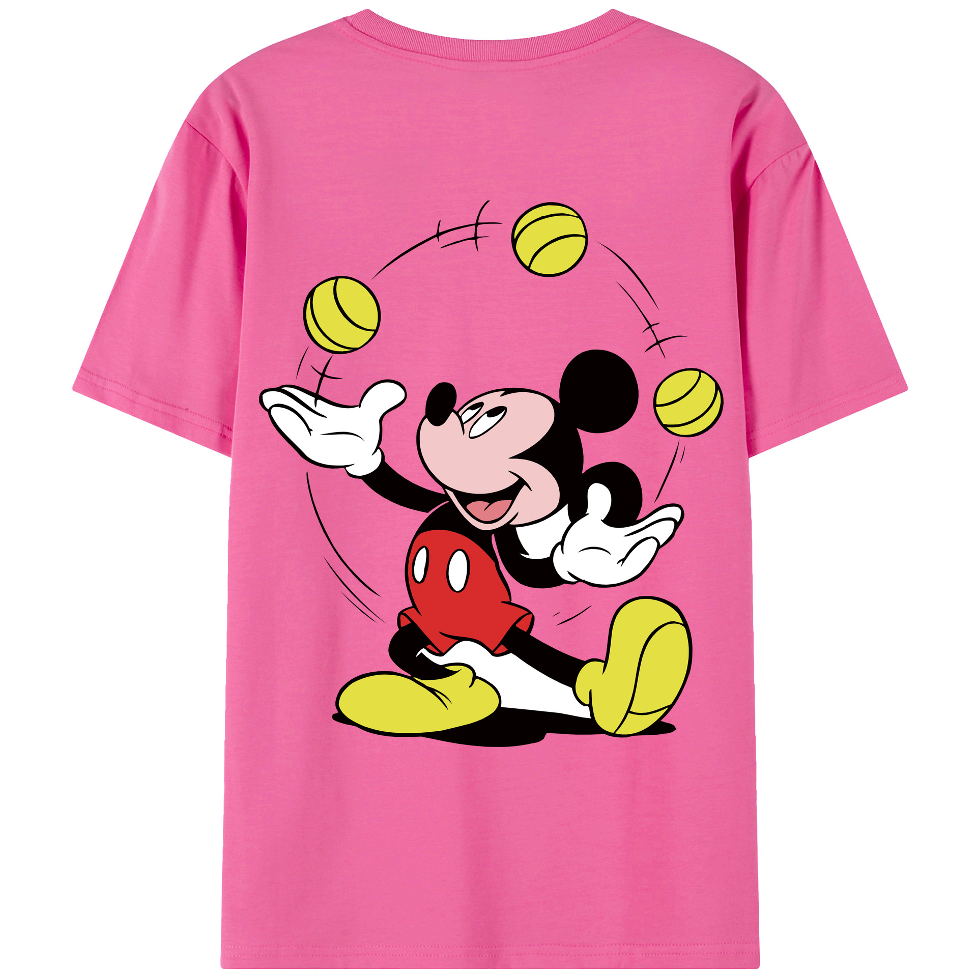 （画像用） ミッキーマウス Mickey Mouse レディース半袖Tシャツ(バックプリント)